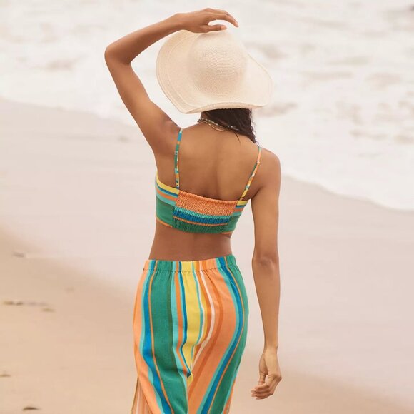 ANTHROPOLOGIE | Striped Linen Crop Top | NWT - Picture 3 of 12